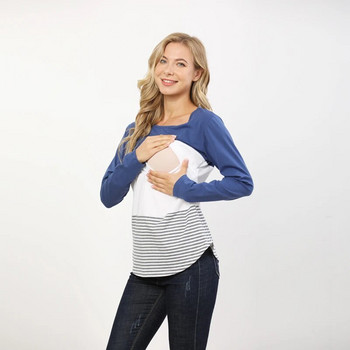 Φθινοπωρινά μακρυμάνικα ρούχα εγκυμοσύνης Μπλουζάκια θηλασμού για έγκυες μπλουζάκια εγκυμοσύνης Δωρεάν αποστολή