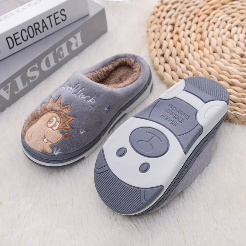 Vaikiškos šlepetės Vaikams Kūdikių Žiemos Šlepetės Gyvūnų Ežiukas Pliušinės šlepetės mažiems Vaikams Mergaitėms Berniukams Šilti namų kambariniai batai