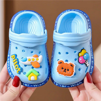 Сладки детски чехли за момчета Момичета Анимационни обувки Летни малки бебешки домашни чехли Плажни чехли за плуване за деца