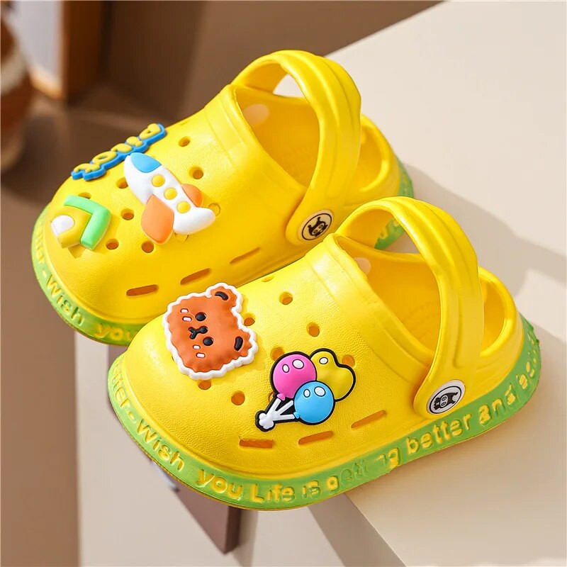 Mielos vaikiškos šlepetės berniukams Mergaitėms animaciniai bateliai vasariniai kūdikiai kūdikiams vidaus šlepetės paplūdimio plaukimo šlepetės vaikams