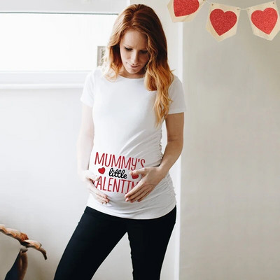 Valentin-napi kismama ing Anyu kis valentin aranyos baba szív terhes ingek Valentin napi terhességi hirdetők