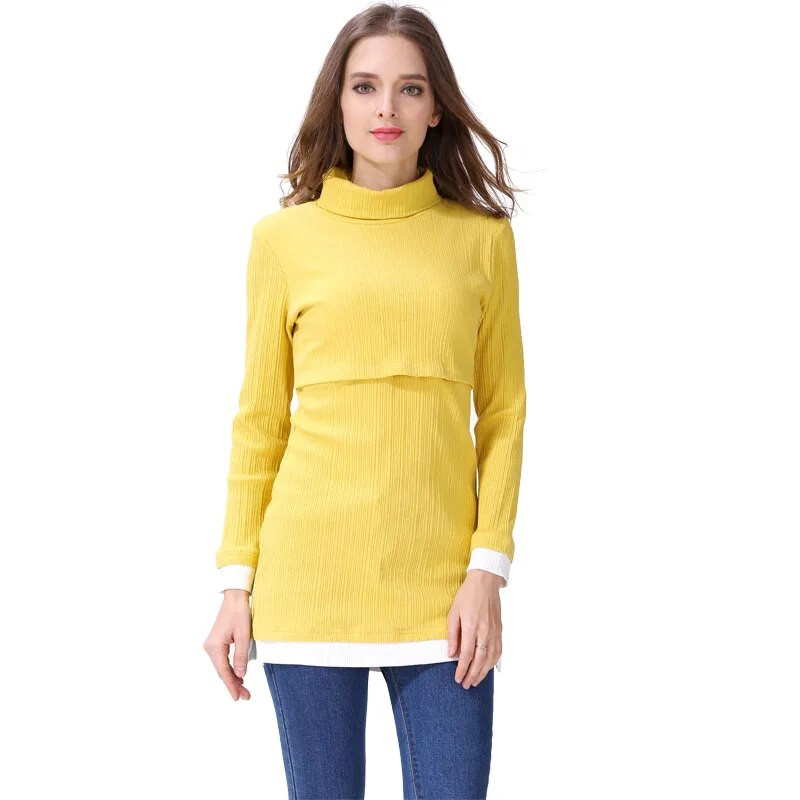 Žieminiai rūbai nėščiosioms Drabužiai žindyvėms Drabužiai nėščioms moterims ilgomis rankovėmis žindymo marškinėliai