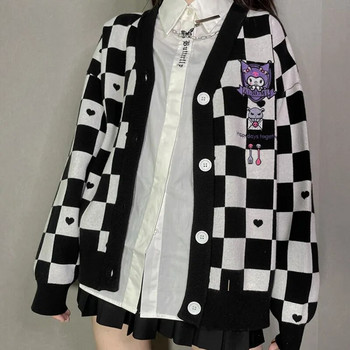 Sanrio Y2k Cinnamoroll Kawaii Cardigan Γυναικεία Kuromi Melody Κορεάτικο πουλόβερ μόδας Γυναικείο Preppy στυλ Μακριά πλεκτά τοπ ρούχα 2023
