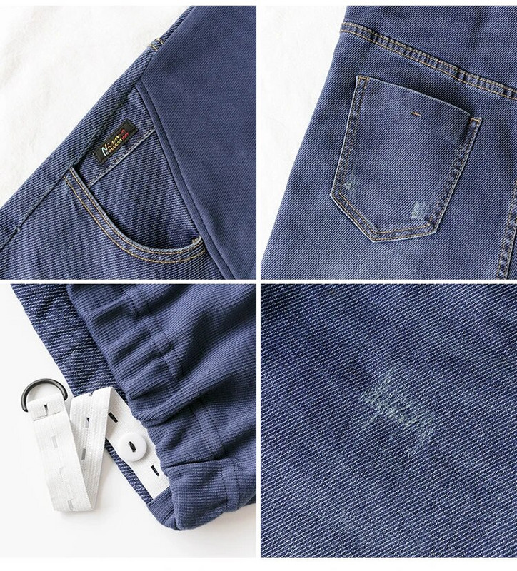 2023 m. rudens vintažiniai džinsai nėščiosioms patempti aukštu juosmeniu plius dydžio nėščioms moterims džinsinės kelnės laisvos kasdienės nėštumo kelnės