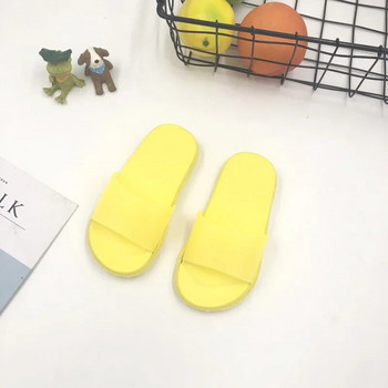 Καλοκαιρινές μονόχρωμες παιδικές παντόφλες για αγόρια κορίτσια PVC σαγιονάρες για το σπίτι Μαλακή σόλα Αντιολισθητική παιδικά παπούτσια Εσωτερικά άνετα σανδάλια