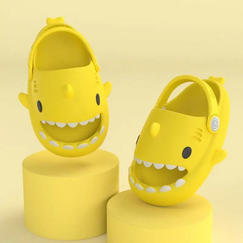 Летни детски чехли с акула Момичета Вътрешни сандали с каишка с карикатура Момчета EVA Меко дебело дъно Плъзгачи Детски анти-детски джапанки