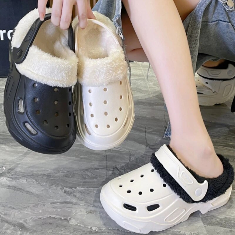 Papuci din bumbac de pluș pentru femei, confort de iarnă, pantofi anti-alunecare pentru interior, pantofi plati, papuci pentru podea pentru dormitor de familie, celebrități de internet