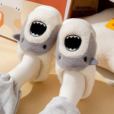 Rudens ir žiemos moteriškos medvilninės šlepetės, 2023 m. Nauji namų grindų medvilniniai batai, šilti ir neslystantys kaukolės galvutės vyriškos medvilninės šlepetės