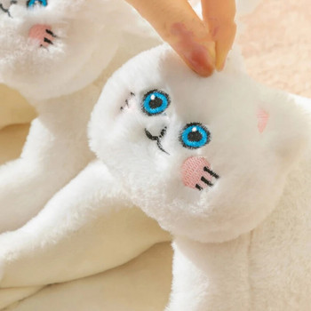 2023 Νέες χειμωνιάτικες βελούδινες παντόφλες Cartoon Cute Cat Tiger Couple παντόφλες για οικιακές ζεστές και αντιολισθητικές γυναικείες βαμβακερές παντόφλες
