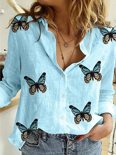 Női alkalmi, hosszú ujjú pamut vászon bő ing Elegáns tömör harajuku hajtókás blúz Vintage oversize felsők Y2K utcai ruházat tunika