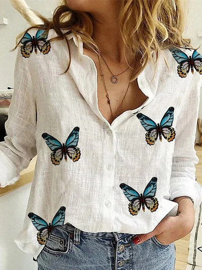 Női alkalmi, hosszú ujjú pamut vászon bő ing Elegáns tömör harajuku hajtókás blúz Vintage oversize felsők Y2K utcai ruházat tunika