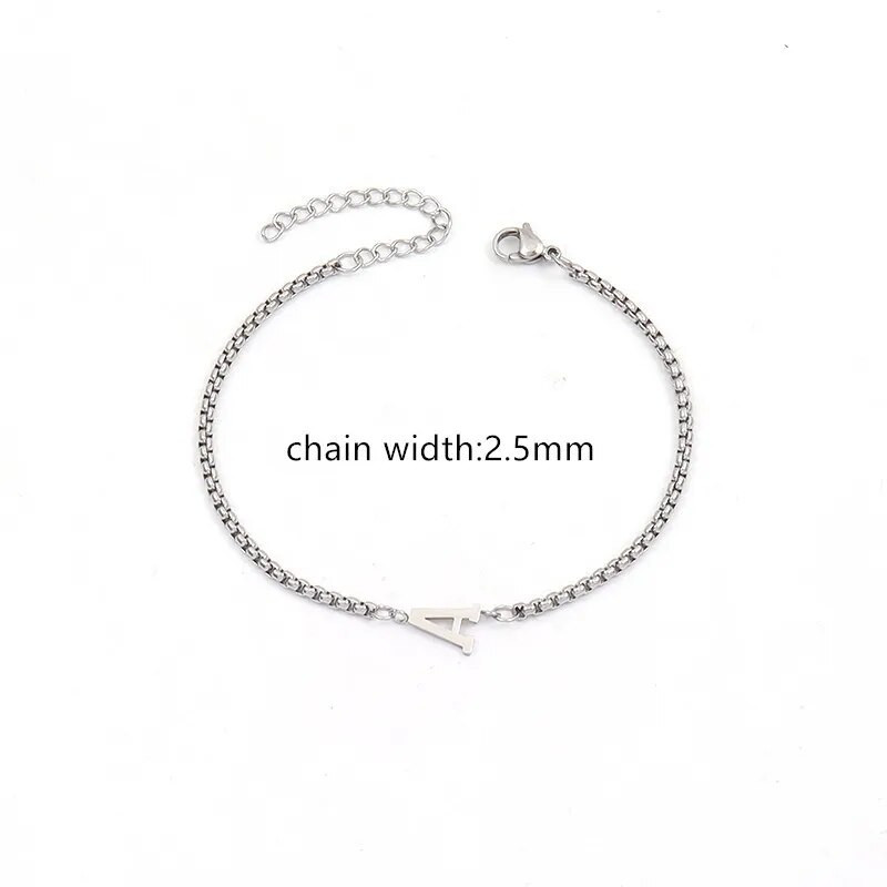 Nova klasična narukvica s početnim slovom AZ za muškarce Ručno izrađena narukvica s lancem od nehrđajućeg čelika za muškarce Poklon za nakit