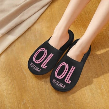 Winter House Slippers Messied 10 Inter Miami Merch Homehold Fur Slippers Slippers Indoor Cozy Αντιολισθητικές τσουλήθρες