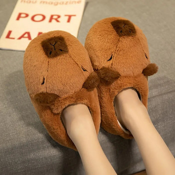 One Size US 5-10 New Lovely Capybara Slippers Γυναικεία κρεβατοκάμαρα στο σπίτι Ζεστά χειμωνιάτικα παπούτσια για κορίτσια