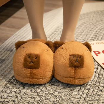 Един размер US 5-10 Нови прекрасни чехли Capybara Дамски спални у дома Топли зимни обувки за момичета
