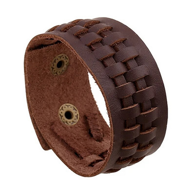 Modyle Vintage Punk Retro Brățară din piele cu mai multe straturi Brățări și brățări pentru bărbați, împletite manual, cu frânghie.