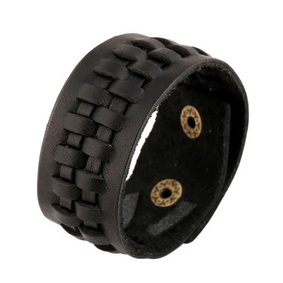 Modyle Vintage Punk Retro Brățară din piele cu mai multe straturi Brățări și brățări pentru bărbați, împletite manual, cu frânghie.
