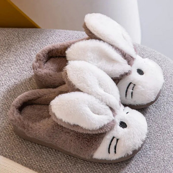 Rabbit Ear Παιδικές Βαμβακερές Παντόφλες Φθινόπωρο Χειμώνας Ζεστό Σπίτι Εσωτερική slip-On Γούνινη βαμβακερή παντόφλα Άνετα ελαφριά αντιολισθητικά παιδικά παπούτσια