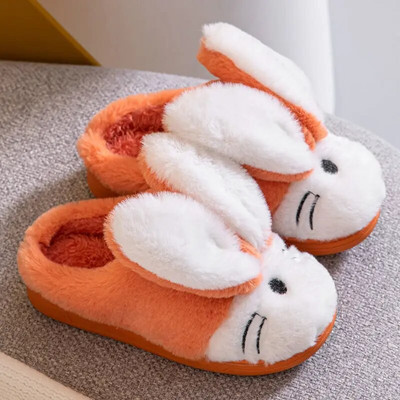 Papuci din bumbac urechi de iepure pentru copii, toamnă iarnă, calduri, acasă, pentru interior, papuci din bumbac cu blană, confort, ușoare, anti-alunecare, pantofi pentru copii