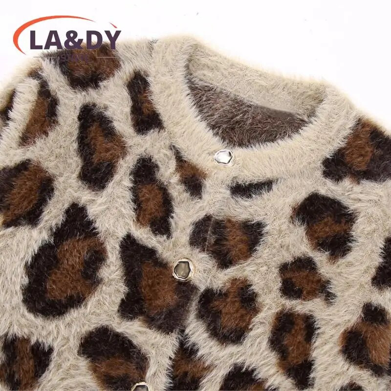 Moteriškas megztinis, laisvi apvalaus kaklo sagomis megztas megztinis moteriškas 2024 m. vienspalvis laisvalaikio šiltas viršutinis drabužis ilgomis rankovėmis