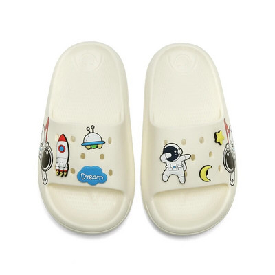 Летни детски чехли Сладък астронавт Вътрешни домашни пързалки Детски неплъзгащи се меки удобни чехли Момчета Момичета Джапанки 26-37
