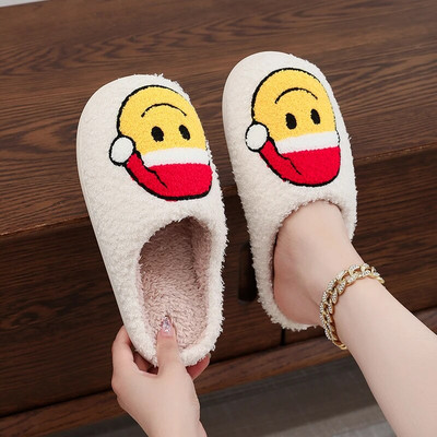 Žieminės moteriškos flanelinės šlepetės