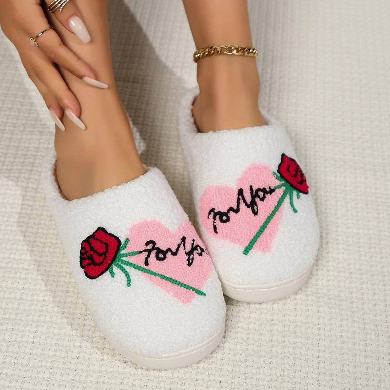 Žieminės moteriškos flanelinės šlepetės