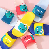 Vară, plajă, antiderapante, confort pentru copii, papuci de casă, baie, pentru interior, desene animate, pantofi pentru copii, papuci pentru copii, dinozaur zâmbet, pentru băieți