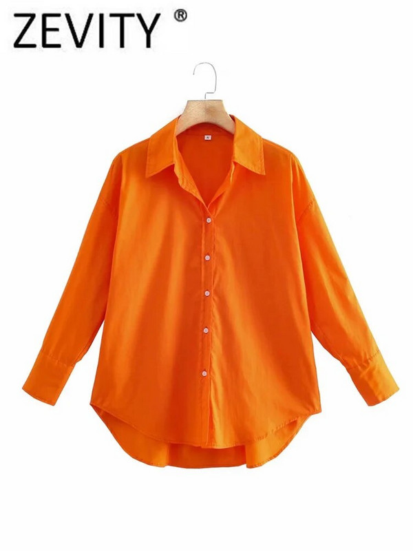 „Zevity“ naujos moteriškos „Simply Candy“ spalvos vienaeiliai „Poplin“ marškinėliai biuro moteriška palaidinė ilgomis rankovėmis „Roupas“ prašmatnūs „Chemise“ palaidinės LS9114