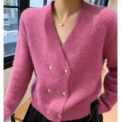 Jielur Toamnă Nou Cardigan Lângă Slim Femeie Sexy Dulci Damă Cardigan Femeie Alb Gri Roz Roșu Cardigan Tricotat Femei