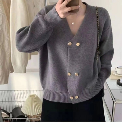 Jielur Toamnă Nou Cardigan Lângă Slim Femeie Sexy Dulci Damă Cardigan Femeie Alb Gri Roz Roșu Cardigan Tricotat Femei