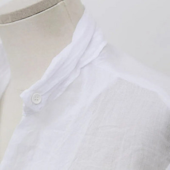 Chemisier Femme Дамски топове Мода 2022 лято ленена бяла риза Дамска блуза с дълъг ръкав Корейски женски дрехи Roupas Femininas