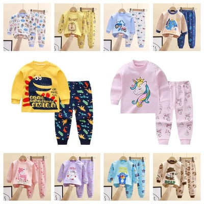Laste pidžaamad Laste magamisriided Beebi pidžaamakomplektid Poistele Tüdrukutele Loomade Pidžaamad Puuvillased Ööriided Riided Väikelaste Rõivad DS39
