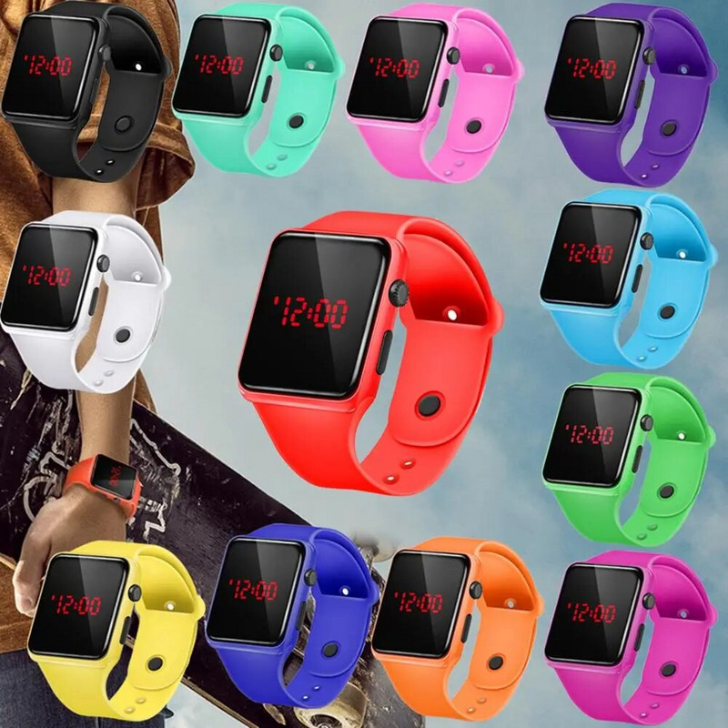 Мъжки спортни LED часовници Мъжки дигитален часовник Мъжки часовник Силиконови електронни ръчни часовници Часовник relogio digital masculino montre homme