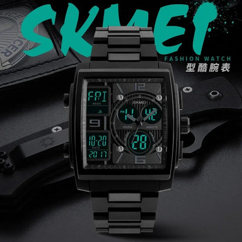 SKMEI 1274 Спортни водоустойчиви часовници Мъжки луксозни марки Електронни стоманени ръчни мъжки цифрови часовници Мъжки Relogio Masculino 2193
