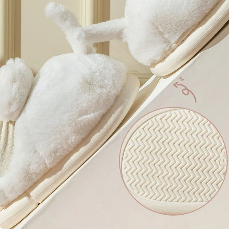 2022 m. Naujos mielos kačių šlepetės Moteriškos žiemos namuose Pūkuotos šlepetės Vidaus grindys Kawaii Floor Batai Neslystančios Pūkuotos žieminės šiltos šlepetės