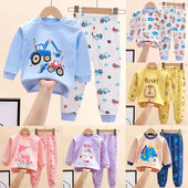 Set de pijamale băiat fată cu unicorn din desene animate lenjerie de corp cu mânecă lungă pantaloni cu talie elastică ținute pentru copii haine toamnă primăvară DS39