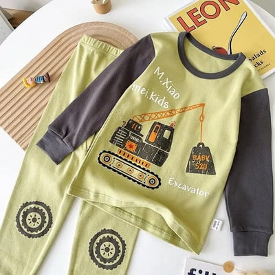 Laste pidžaamad poistele 2 3 4 5 6 7 8 9 10 11 12 13 14 aastane puuvillane magamisriiete komplekt dinosauruste pidžaamad rohelised laste pidžaamad riided