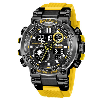SMAEL Digitalni sat Muški Vodootporni Vojni Army Shock Quartz Dual Display Sport Muški Ručni sat LED Chrono Elektronski sat