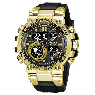 SMAEL Digitalni sat Muški Vodootporni Vojni Army Shock Quartz Dual Display Sport Muški Ručni sat LED Chrono Elektronski sat