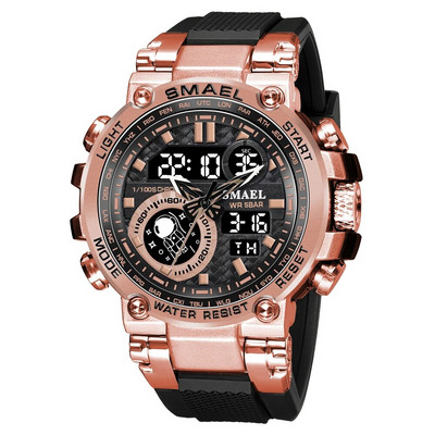 SMAEL Digitalni sat Muški Vodootporni Vojni Army Shock Quartz Dual Display Sport Muški Ručni sat LED Chrono Elektronski sat