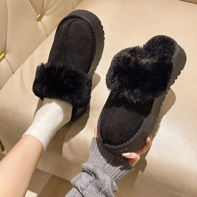 Zimske nove modne debele potplate 2023. Vodootporne krznene platforme Tople i udobne ženske velike pamučne papuče Ženske čizme