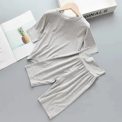 Primavara vara Haine pentru fetite Seturi de pijamale Pijamale pentru baieti Imbracaminte pentru casa pentru copii Lenjerie de noapte modala Imbracaminte de interior pentru copii Costum de pijama