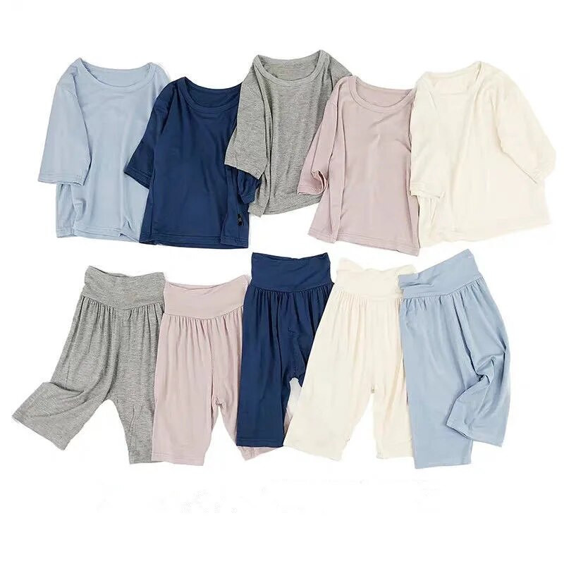 Primavara vara Haine pentru fetite Seturi de pijamale Pijamale pentru baieti Imbracaminte pentru casa pentru copii Lenjerie de noapte modala Imbracaminte de interior pentru copii Costum de pijama