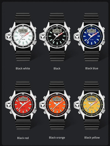 SANDA Цифров часовник Мъжки военен спортен кварцов ръчен часовник Оригинален топ марка Луксозен LED водоустойчив мъжки електронен часовник Нов 3008