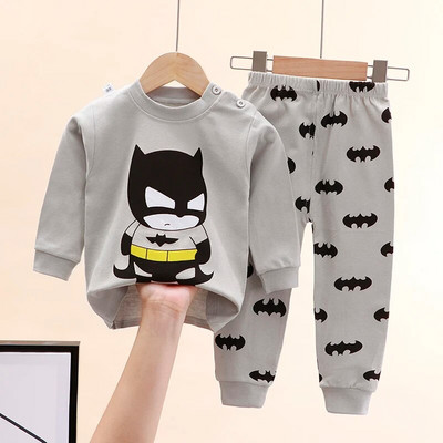 Seturi de pijamale pentru fete, 100% bumbac, pijamale cu mâneci întregi pentru copii, pijamale pentru copii, pijamale pentru copii, pijamale cu desene animate pentru băieți DS39
