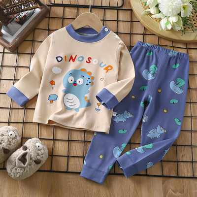 Seturi de pijamale pentru fete, 100% bumbac, pijamale cu mâneci întregi pentru copii, pijamale pentru copii, pijamale pentru copii, pijamale cu desene animate pentru băieți DS39
