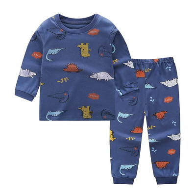 Seturi de pijamale pentru fete, 100% bumbac, pijamale cu mâneci întregi pentru copii, pijamale pentru copii, pijamale pentru copii, pijamale cu desene animate pentru băieți DS39