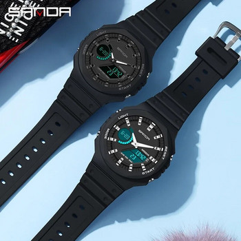 SANDA Ψηφιακό ρολόι LED Ανδρικό ρολόι χειρός Military Sport Quartz Κορυφαία μάρκα Πολυτελές χρονόμετρο αδιάβροχο ανδρικό ηλεκτρονικό ρολόι 6016