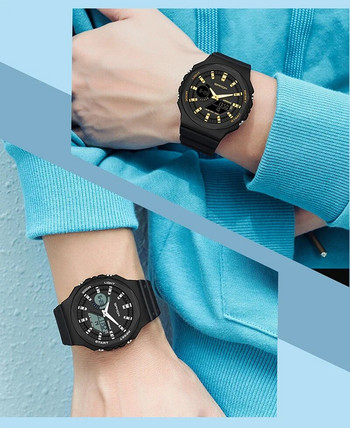 SANDA Цифров LED часовник Мъжки военен спортен кварцов ръчен часовник Топ марка луксозен хронометър Водоустойчив мъжки електронен часовник 6016